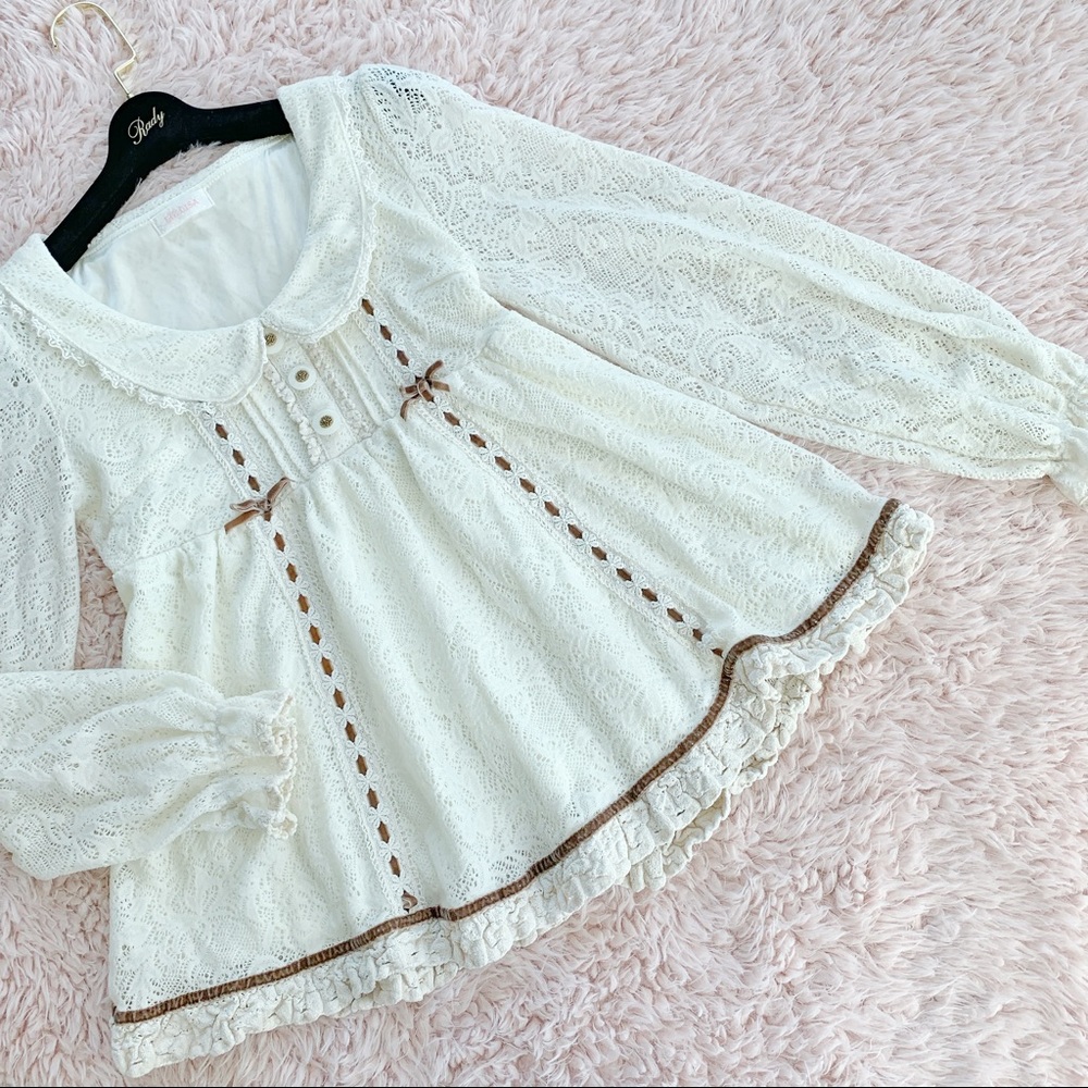 Liz Lisa Cutwork Lacy Old School Gyaru Tunic Top